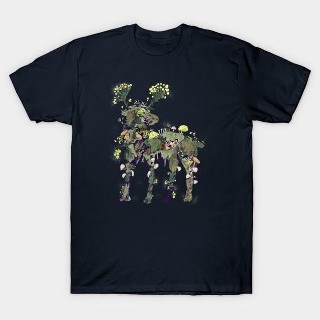 Moose-Shroom (Glowing Spore) T-Shirt by HeartonSleeves